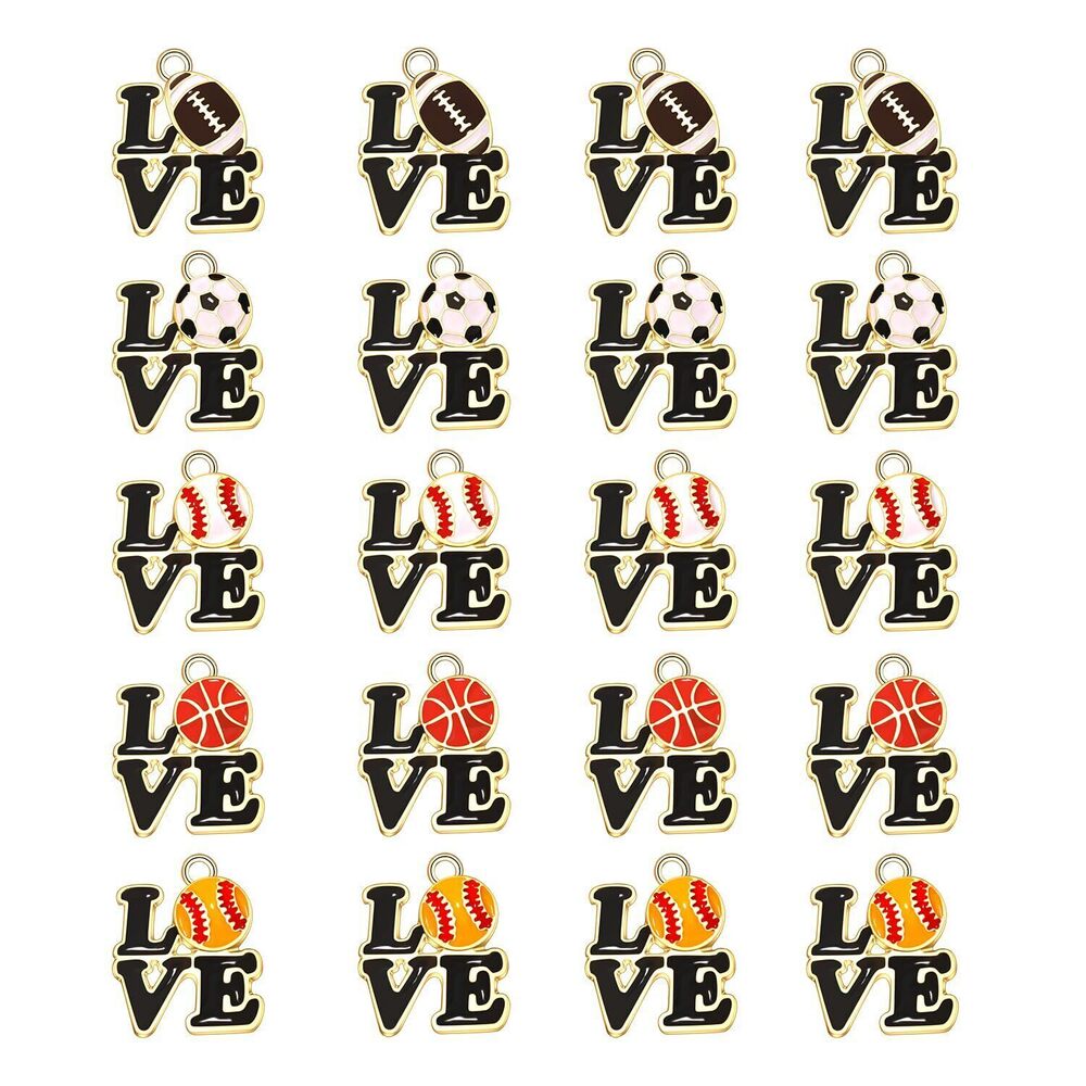 9484 Sport Chamrs Football Baseball Pendant & Charm Set - Basketball